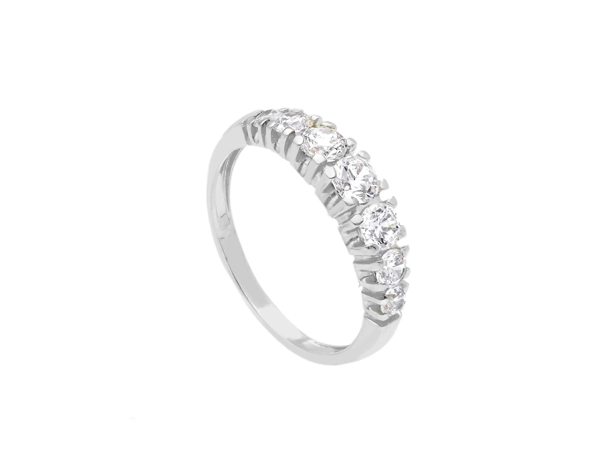 Eternity k9 white gold ring with white zirkons (S233868)